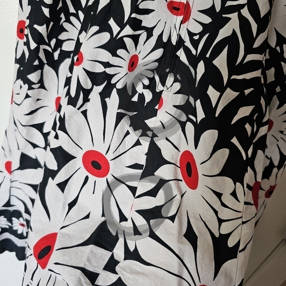 Y2k R&K cotton blend floral lined cups smocked back babydoll knee sundress - Picture 10 of 11